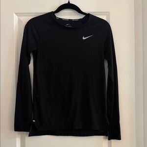 Nike Black Long Sleeve Top with Swoosh